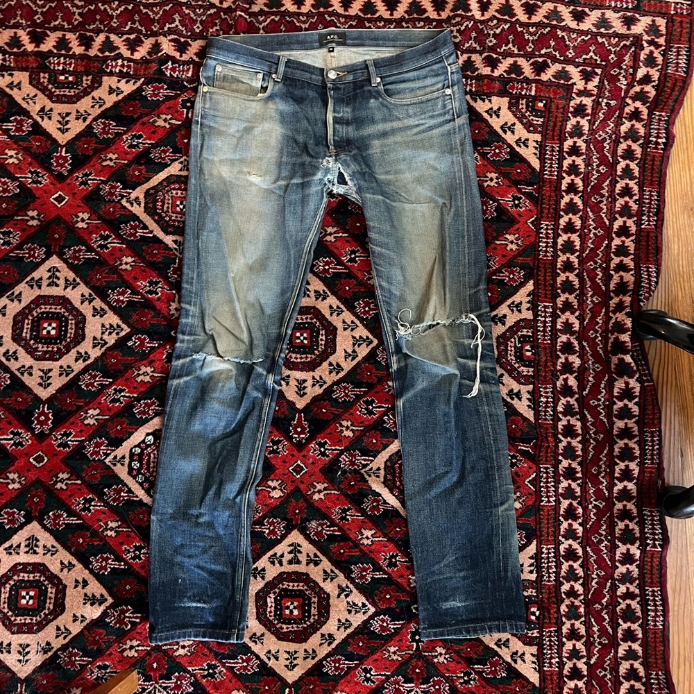 A.P.C. Men’s Thrashed Jeans